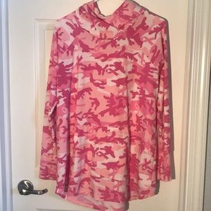 LuLaRoe hooded pink camo shirt